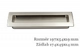 úchytka 2042-197 Zn21 Nikl broušený 160mm