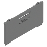 BLUM MERIVOBOX Krytka bočnice vnitřní Indium šedá matná s vyraž. BLUM