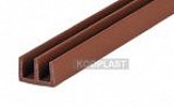 pojezdový profil na sklo horní 2m hnědý buk