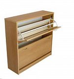 Výklopný botník plast bílý 2 pole