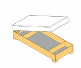 Postelové kování KP 04 otevírání z čela - velká ramena