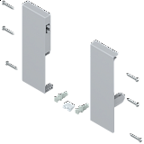 BLUM Držák čela L+P ŠEDÝ pro vnitřní zásuvku "D" TANDEMBOX antaro anx