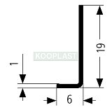 Ochranná hliníková lišta k myčkám proti páře  600mm, bílá