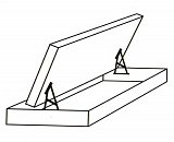 Postelové kování KP 03 otvírání z boku velký zdvih 75°