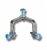 Spojka na skleněné vitríny Claw - sklo/sklo - třícestá