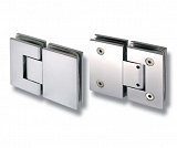 SISO závěs sprchový TEX  NEREZ 90° sklo/sklo Kartáčovaná ocel