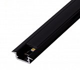Černý zápustný profil pro LED pásky INLINE MINI XL s černým krytem