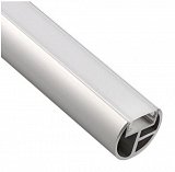 Světelná šatní tyč kulatá 3m hliník + mléčný difuzor