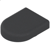 BLUM krytka půlkulatá na sklo ČERNÁ