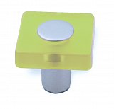 úchytka 8118-30 I SN14 MV11 knobka hliník bílý + akrylát zelený