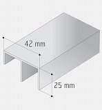S30/45 spodní profil na posuvné dveře Al ELOX 200cm