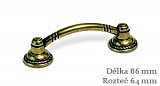 úchytka 812-86 ZN10 64mm staromosaz