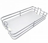 Koš Elegance pro potravinovou skříň, 450, plné dno, chrom