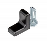 úhelník kovový s krytkou černý