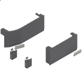 BLUM AVENTOS HK top, Sada krytek pro SERVODRIVE, tmavě šedá