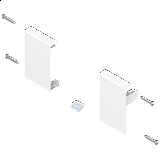 BLUM Držák čela L+P BÍLÝ pro vnitřní zásuvku "M" TANDEMBOX antaro
