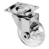 Kolečko nábytkové D35 transparentní s plotničkou 