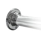 Držák šatní tyče kulatý 25mm se šroubkem CHROM