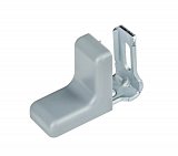 úhelník kovový s krytkou šedý