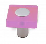 úchytka 8118-30 I SN19 MV11 knobka hliník bílý + akrylát růžový