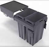 Výsuvný odpadkový CEMUX 2x28l do skříňky 45cm