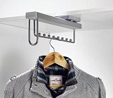 Výsuvný věšák na ramínka Elegance, 80x430x155 mm, chrom - hliník eloxovaný 