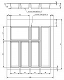 příborník AXISPACE 440x474 do 50cm BÍLÁ