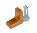 úhelník kovový s krytkou ořech světlý