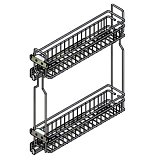 INOXA lahvovník GOLD (HETTICH) do horní skříňky s BL 150/280mm