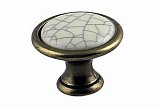 úchytka 1700-29 PC5 ZN48 porcelán "CRACK" + staromosaz knobka