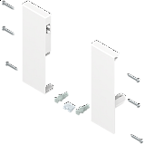 BLUM Držák čela L+P BÍLÝ pro vnitřní zásuvku "C" TANDEMBOX ANTARO