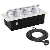 Výklopná zásuvka 3x230V BÍLÁ