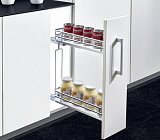 Plnovýsuvný dvojkoš boční s tlumeným dovřením - Levý plnné dno 15cm