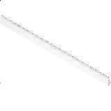 BLUM MERIVOBOX Přední díl s drážkou, 1200 mm, ke zkrácení, Hedvábně bílá matná