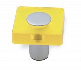 úchytka 8118-30 I SN19 MV11 knobka hliník bílý + akrylát žlutý