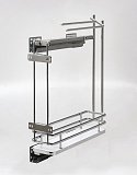 Plnovýsuvný koš Elegance boční s držáky utěrek a tl.dovřením - Levý 150 mm 