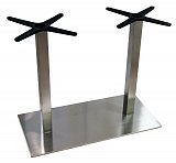Centrální stolová noha VICTOR 740mm hranatá dvojitá NEREZ