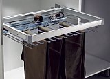 Věšák na klahoty - 9 ramen, 2 plastové misky, 585x427x110 mm, chrom
