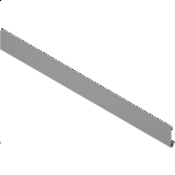 BLUM MERIVOBOX Přední díl, 1200 mm, ke zkrácení, Indium šedá matná 