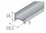 Profil "H" 18mm 9/16 hliník eloxovaný 300cm