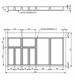 příborník AXISPACE 840x474 do 90cm BÍLÁ