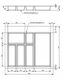 příborník AXISPACE 474x474 do 60cm ANTRACIT