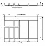 příborník AXISPACE 740x474 do 80cm BÍLÁ
