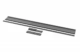 AXIS PRO čelní kování s lištou H=120mm, (panel 1200mm+reling+čelní kování), ANTRACIT