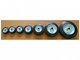 Průmyslové kolečko zátěžové gumové pr.75mm samostatné s ložiskem