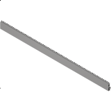 BLUM MERIVOBOX Přední díl s drážkou, 1200 mm, ke zkrácení, Indium šedá matná 