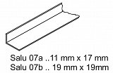 S07 úhelník 11x17mm SVĚTLÝ BRONZ 200cm