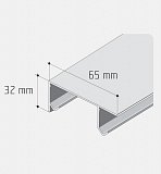 lišta na posuvné dveře S20/30 dvojitá Al ELOX 250cm