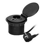 Zápustná zásuvka CHARGER PLUS s indukční nabíječkou,230V,USB A,HDMI, RJ45, ČERNÁ