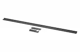 AXIS PRO čelní kování pro sklo s lištou H=120mm, 1200mm, ANTRACIT